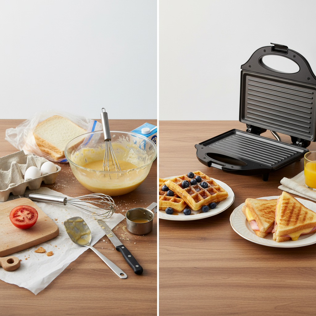 Electric Sandwich Waffle Maker Cooking Kitchen Appliances Multifunction Breakfast Waffles Machine Non-stick Iron Pan