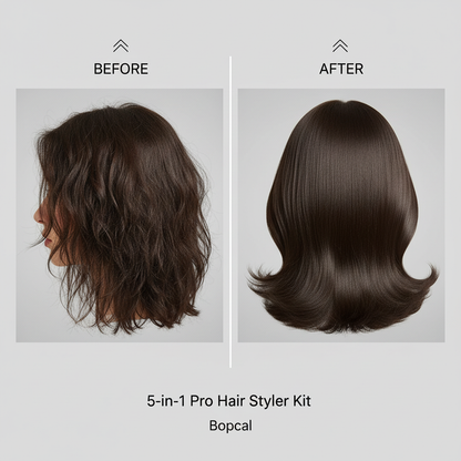 5 in 1 Hair Styler with Travel Bag Air Wrap 1200W Hair Dryer Straightening & Blow Dryer Brush for Multiple Styling Home Hotel